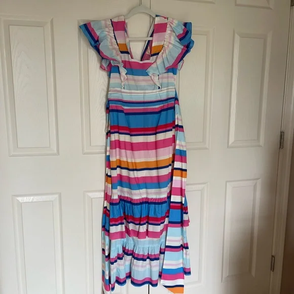 anthropologie color block maxi dress New Anthropologie Silk Colorblocked Maxi Dress Size 6